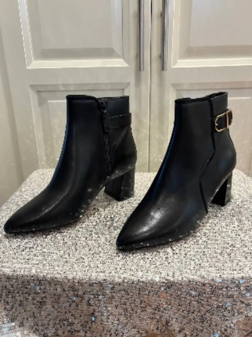 Cole Haan Black Leather Ankle Boots — Size 6.5